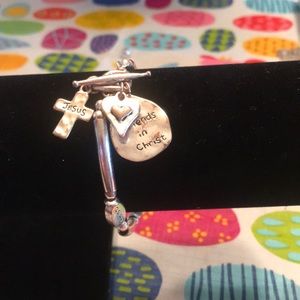 Religion Silver Bracelet